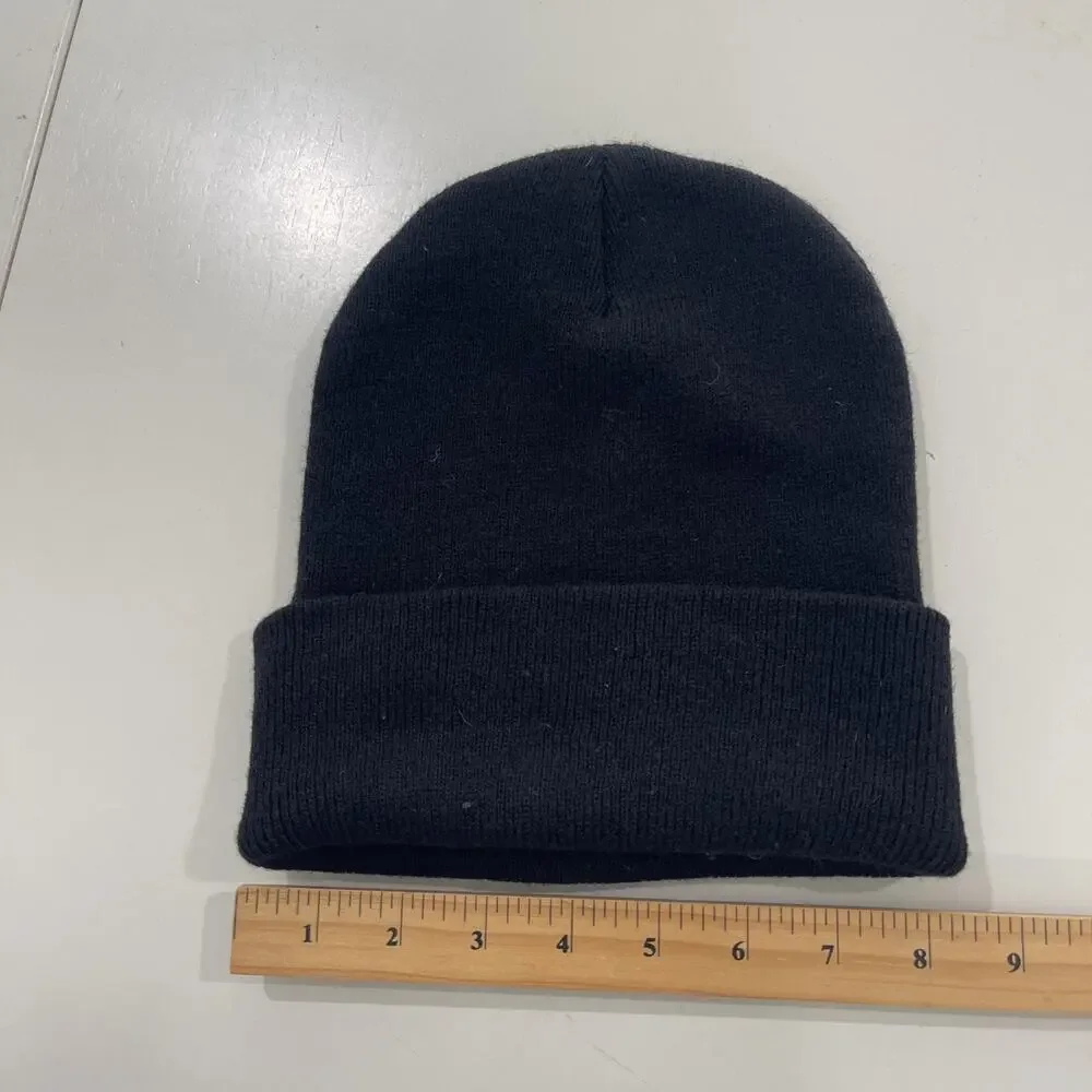 Carhartt Logo Cuffed Beanie Cap Winter Hat Black Men's One Size